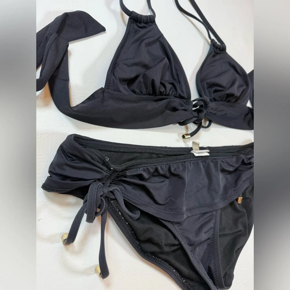 Cremieux black string bikini size women’s medium swim (bin W)